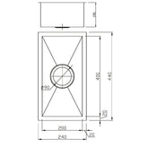 Acl Rosa 240mm x 440mm Kitchen Sink